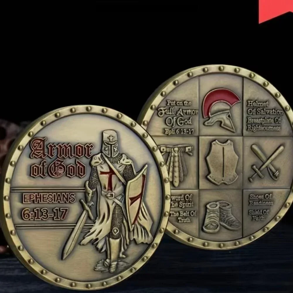 NEW - Put on The Full Armor of God Christian Coin & Case - EPH6:13-17 - Picture 6 of 6